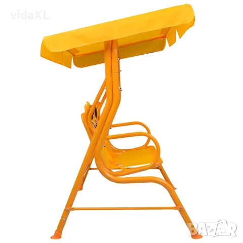 vidaXL Детска градинска люлка, жълта, 115x75x110 см, текстил, снимка 2 - Детски люлки - 56147652