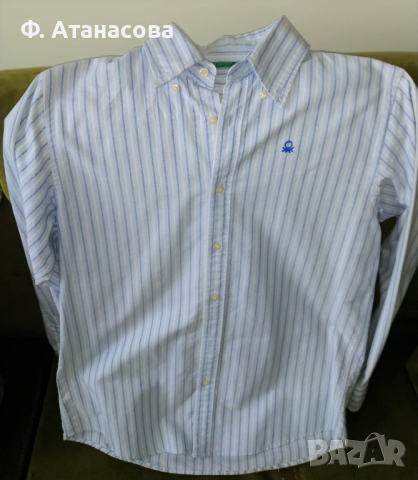 Разпродажба! Нова перфектна мъжка риза United Colors of Benetton Бенетон, размер М, снимка 2 - Ризи - 36379992