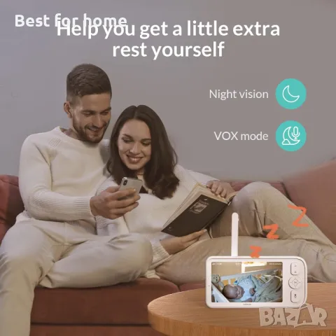 Видео с монитор с бебешка камера NETVUE, снимка 6 - Бебефони - 49150657