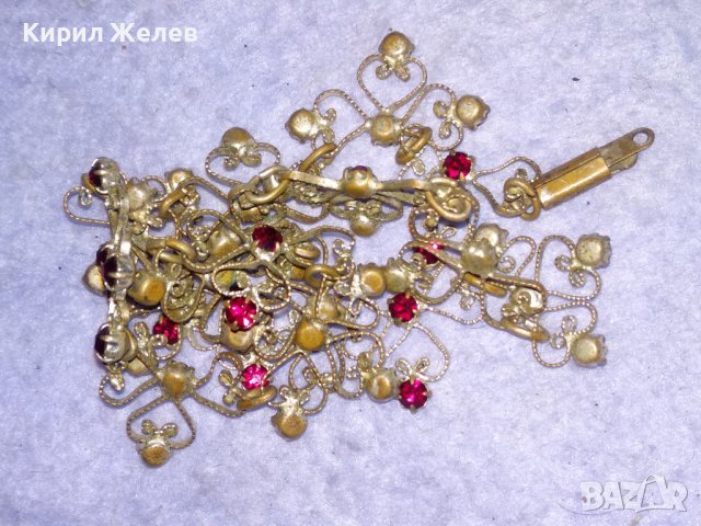 СТАРИННА БРОНЗОВА ПОСРЕБРЕНА АРТ НУВО ОГЪРЛИЦА с ФАСЕТИРАН ГРАНАТ РЪЧНА ФИЛИГРАННА ИЗРАБОТКА 38456, снимка 16 - Антикварни и старинни предмети - 41395958