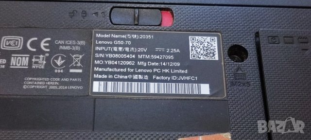 Лаптоп Lenovo G50-80 I3-4005U/4GB/500GB, снимка 6 - Лаптопи за дома - 40247373