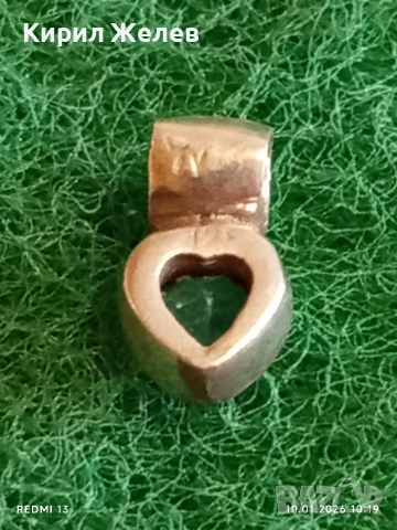 Сребърна висулка с инкростация на ТОПАЗ елегантен дизайн нежно бижу 52609, снимка 2 - Колиета, медальони, синджири - 53051393