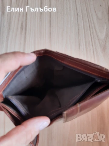 Портфейл, мъжки естествена кожа, цвят-бордо, снимка 9 - Портфейли, портмонета - 51007557