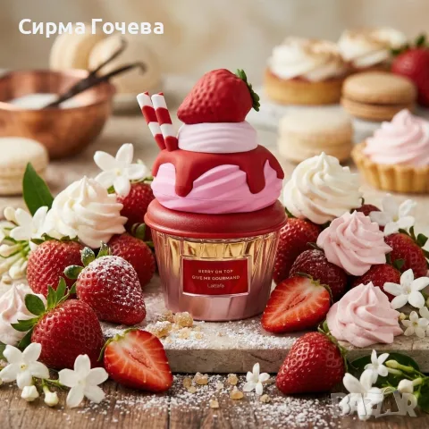 Парфюм за жени и мъже Lattafa Give Me Gourmand Berry On Top – С аромат на ягода и ванилия, снимка 3 - Унисекс парфюми - 55837190