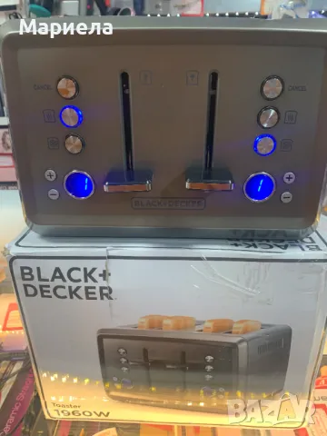 Тостер BLACK&DECKER BXTO1960E 1960W / Тостер за 4 филии, снимка 4 - Тостери - 47977427