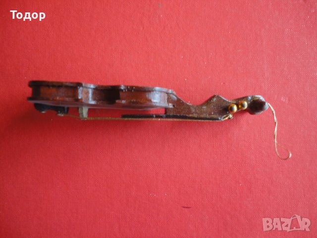 Старинна дървена китара цигулка  миниатюра , снимка 4 - Колекции - 40588241