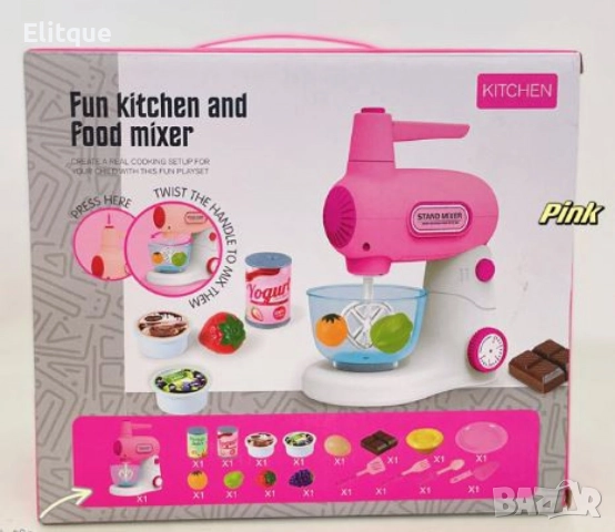 Играчка миксер с аксесоари със звуци и светлини Happy Kitchen, различни цветове