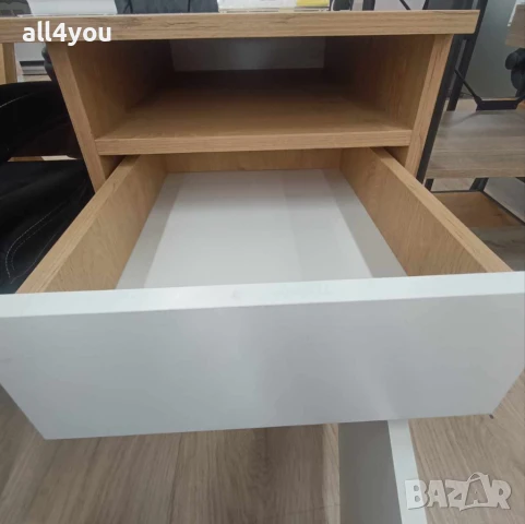 Бюро от Jysk- BILLUND 54x120 бяло/цвят дъб, снимка 3 - Бюра - 50668609