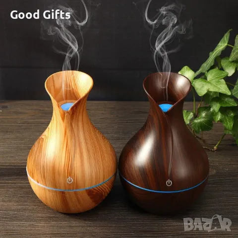 Арома дифузер, Овлажнител за въздух 130 мл. със 7 цвята Led лампа, снимка 2 - Други стоки за дома - 48039008