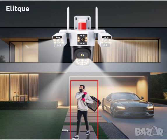 Безжична 4G WiFi камера за наблюдение с триекранен монитор,водоустойчива, снимка 2 - Друга електроника - 52787042