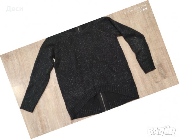 РАЗПРОДАЖБА Черна блузка с цип на гърба , снимка 4 - Блузи с дълъг ръкав и пуловери - 38925408