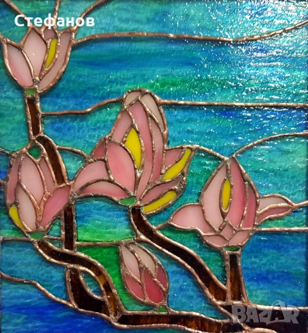 Светещо пано за стена, витраж, "Тифани"