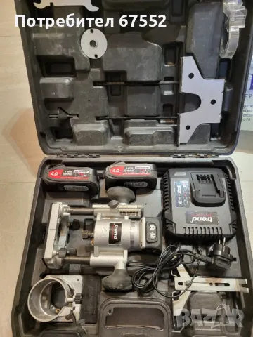 Продавам безчеткова акумулаторна фреза Trend T18S комплект. Цената е крайна!, снимка 1