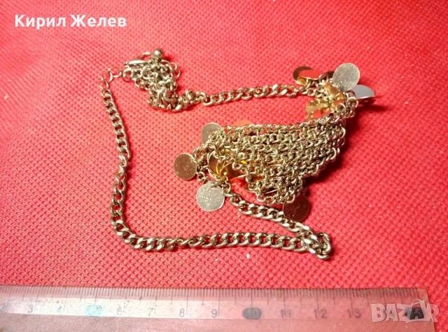 ЕФЕКТНА ЕТНО АРТ СТИЛ ЗЛАТИСТА ОГЪРЛИЦА КОЛИЕ 26959, снимка 2 - Колиета, медальони, синджири - 47298483
