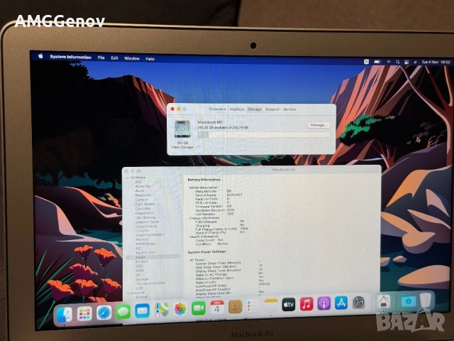 Като Нов 13,3' Macbook Air 2017/Intel Core i5/8GB Ram/256GB SSD, снимка 10 - Лаптопи за работа - 52295514