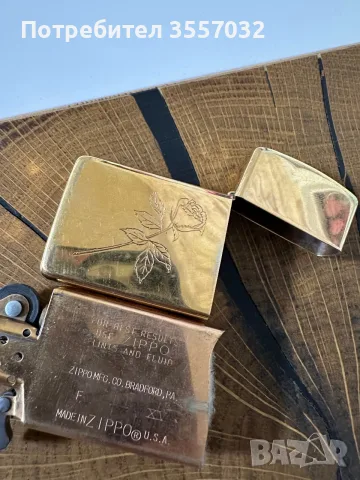 Оригинална винтидж запалка Zippo Brass (Роза) – Юни 2000 г. (XVI), снимка 2 - Запалки - 55982768