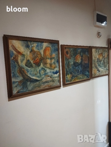 Триптих Йордан Денев , снимка 2 - Картини - 52402872