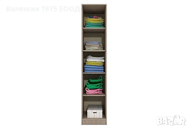 Еднокрил гардероб Сити 1010 дъб артисан или комбинация мока и латея мока/ ла, снимка 10 - Гардероби - 47360498