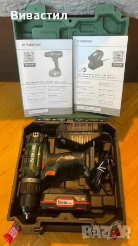 Parkside Акумулаторен ударен винтоверт с две скорости може и в куфар с аксесоари и втора батерия