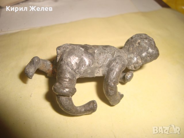 СТАРА ОЛОВНА ФИГУРАЛНА СТАТУЕТКА ХУДОЖЕСТВЕНА ПЛАСТИКА РЪЧНА ИЗРАБОТКА МНОГО РЯДКА за КОЛЕКЦИЯ 4366, снимка 9 - Колекции - 34424123