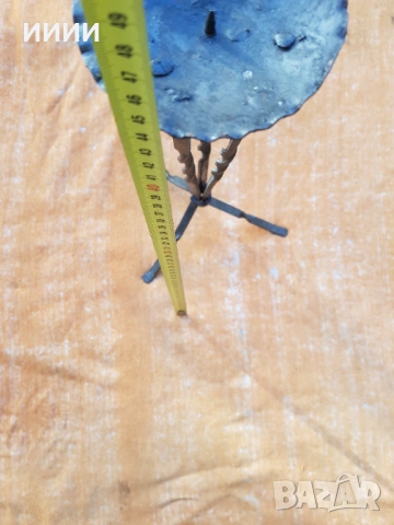 Свещник кован висок , снимка 3 - Антикварни и старинни предмети - 53625338