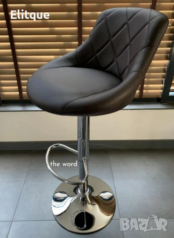 Бар стол с регулируема височина и въртяща функция – комфорт и стил за дома и заведения, снимка 4 - Столове - 53243250