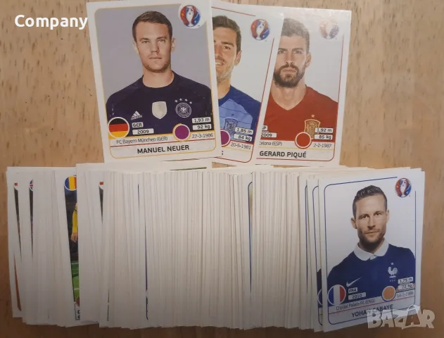 Лот 168 стикера Панини евро 2016 euro 2016 Panini