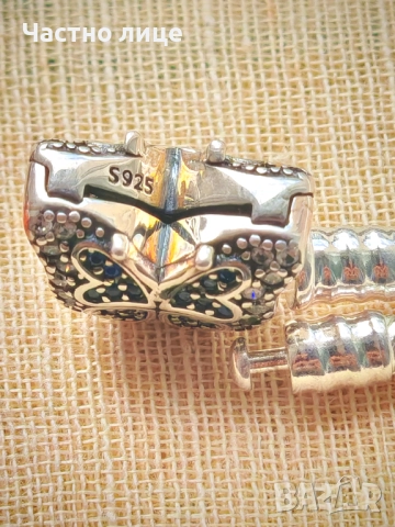 Седем Оригинални Сребърни Талисмани PANDORA Пандора плюс Една Гривна Пандора, снимка 7 - Гривни - 51870425