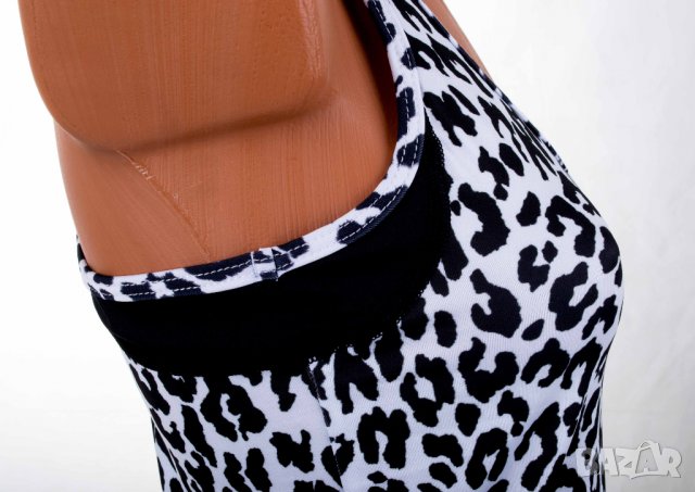 Черно-бял топ 200 DEN марка Bas Black , снимка 4 - Потници - 38689148