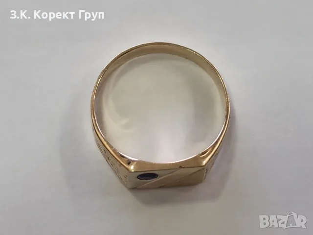 Златен пръстен 14К 585 / 4,63 гр., снимка 4 - Пръстени - 56337642