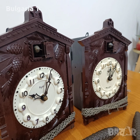 стенен часовник МАЯК с махало кукувичка , снимка 2 - Антикварни и старинни предмети - 53306610