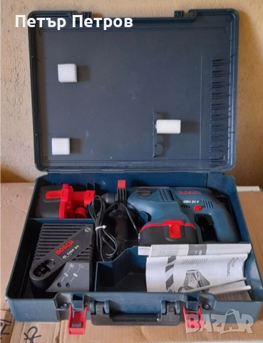 "Bosch GBH 24V SDS+" Професионален акумулаторен перфоратор, снимка 4 - Бормашини - 52773505
