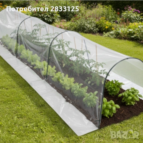 Мини оранжерия - компактна със здрава конструкция - 1,5 х 4 м, снимка 3 - Оранжерии - 53660962
