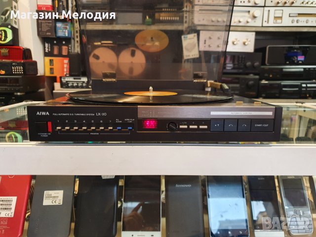 Грамофон AIWA LX-110 с тангенциално рамо. В отлично техническо и визуално състояние., снимка 2 - Грамофони - 39351598