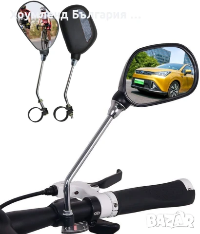 Огледала за велосипед или мотор 2 бр. дясно и ляво със светлоотразител, снимка 3 - Аксесоари за велосипеди - 50496367