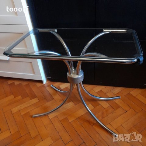 Маса никел/стъкло въртяща , снимка 3 - Маси - 39619122