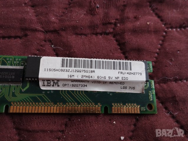 IBM edo ram 16Mb 42H2779, снимка 2 - RAM памет - 39382436