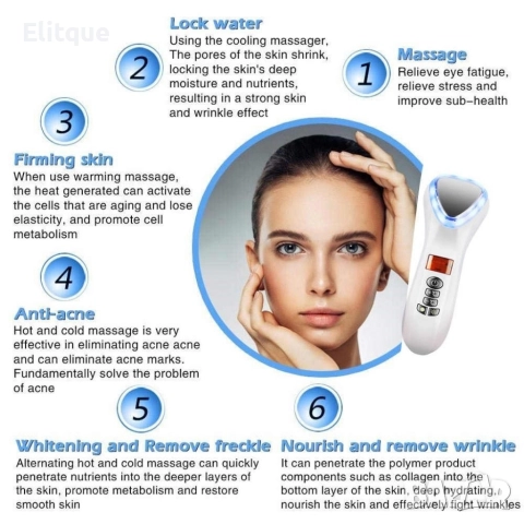 Електрически ултразвуков масажиращ и лифтинг уред за лице, снимка 5 - Масажори - 52870830