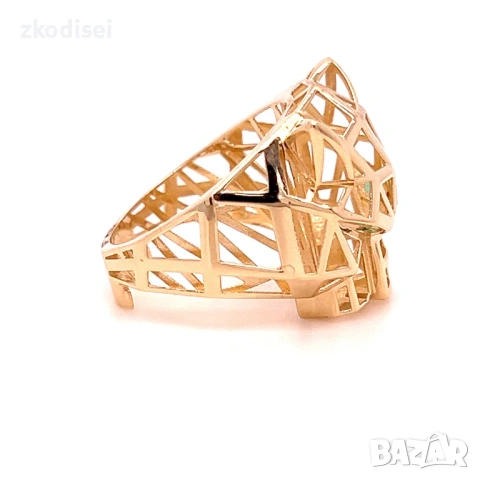 Златен дамски пръстен Cartier 4,18гр. размер:54 14кр. проба:585 модел:36988-1, снимка 2 - Пръстени - 53561801