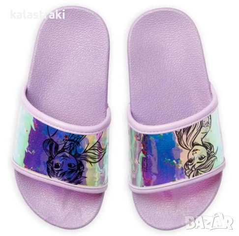 Прекрасни чехли с Елза и Анна от Замръзналото кралство, 27-28 номер, снимка 2 - Детски сандали и чехли - 41618465