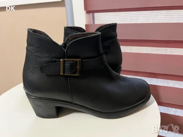 Дамски боти естествена кожа, снимка 2 - Дамски обувки на ток - 50506188