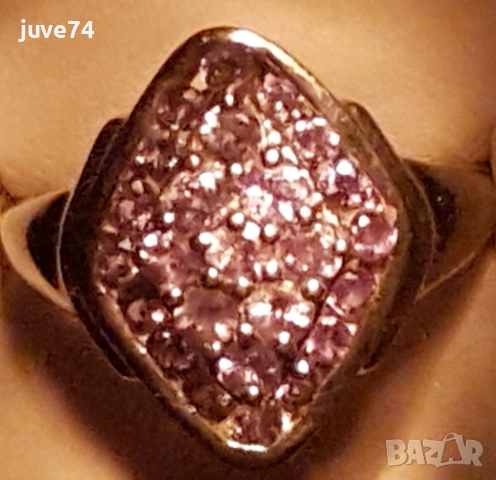 СРЕБЪРЕН ПРЪСТЕН С ЕСТЕСТВЕНИ АЛЕКСАНДРИТИ  (ИНДИЯ) СЕРТИФИКАТ , снимка 7 - Пръстени - 53083532