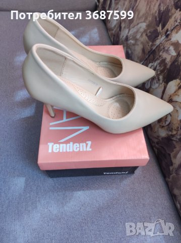 Дамски обувки Tendenz 38 бежеви, снимка 2 - Дамски елегантни обувки - 41411643