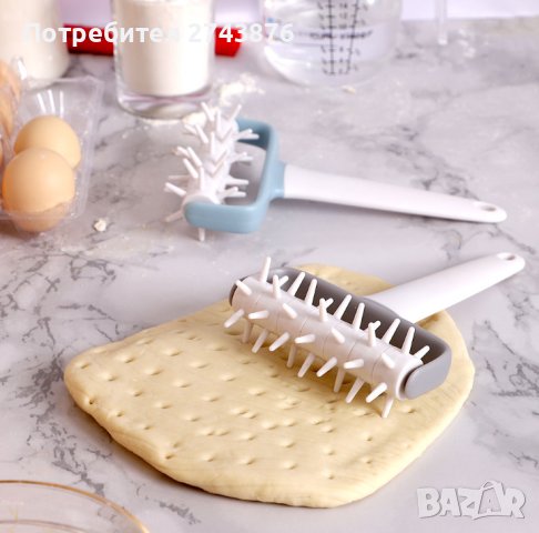  ВАЛЯК С ШИПОВЕ ЗА ПЕРФОРАЦИЯ НА ТЕСТО, снимка 4 - Аксесоари за кухня - 42691905