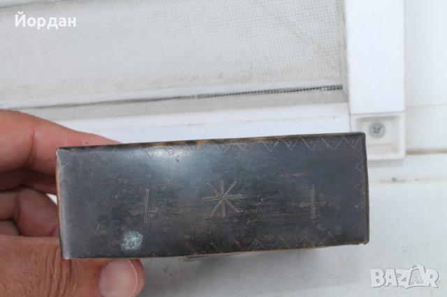 Стара бронзова кутия фишеци, снимка 8 - Антикварни и старинни предмети - 41552161