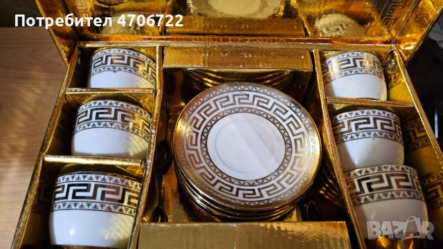 Луксозен сервиз за кафе/чай – 6 чаши + 6 чинийки