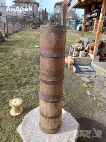 Стара дървена буталка,бучка, снимка 3 - Други ценни предмети - 44327660