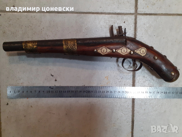 Красив кремъчен пистолет,пищов,оръжие, снимка 7 - Колекции - 53603400