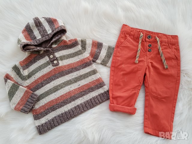 Пуловер TU и ватиран панталон 3-6 месеца , снимка 2 - Комплекти за бебе - 34594920