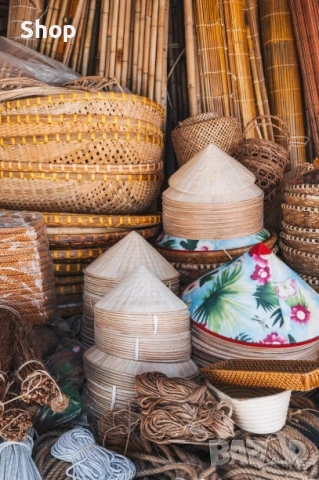 🌱 Виетнамска шапка 🇻🇳 🎋, снимка 16 - Шапки - 53633921